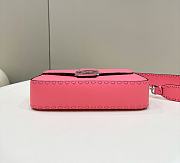 Fendi Baguette Camellia Selleria Bag Pink 27x15x6cm - 2