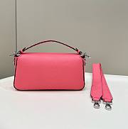 Fendi Baguette Camellia Selleria Bag Pink 27x15x6cm - 5