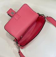 Fendi Baguette Camellia Selleria Bag Pink 27x15x6cm - 4