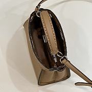 Fendi Peekaboo Mini Beige Selleria Bag 23x18x11cm - 5