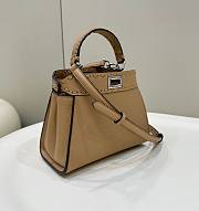 Fendi Peekaboo Mini Beige Selleria Bag 23x18x11cm - 2