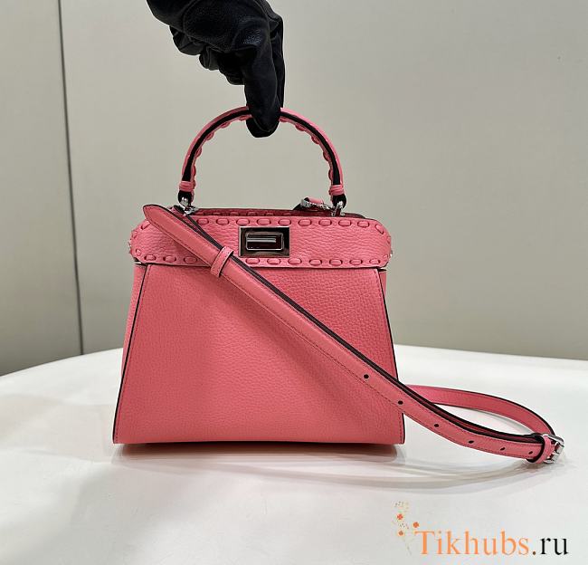 Fendi Peekaboo Mini Pink Selleria Bag 23x18x11cm - 1