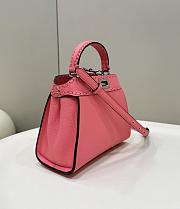 Fendi Peekaboo Mini Pink Selleria Bag 23x18x11cm - 4