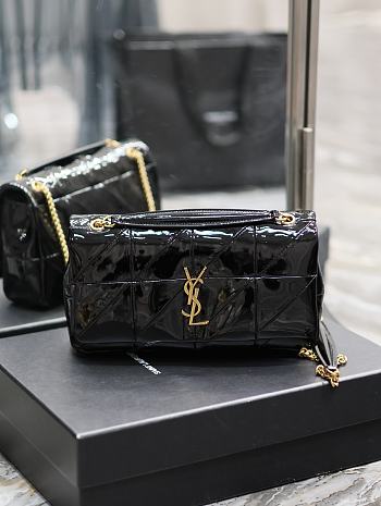 YSL Medium Jamie Black Patent 25x15x7.5cm