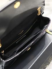 YSL Medium Jamie Black Patent 25x15x7.5cm - 5