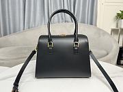 Dior Medium Boston Bag Black Box Calfskin 29x22x15cm - 3