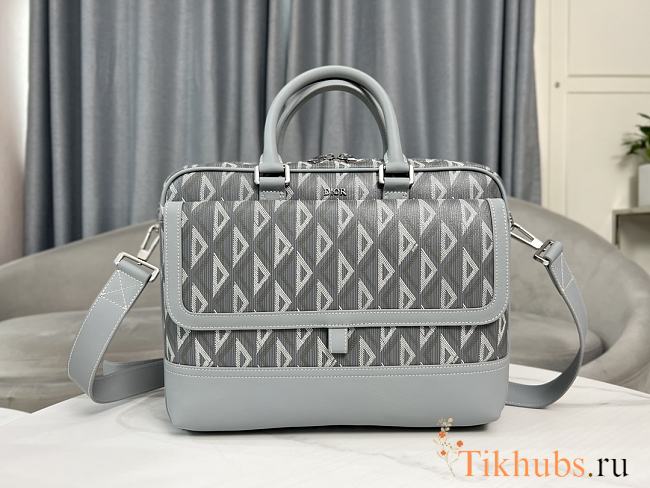 Dior Hit The Road Briefcase Grey CD Diamond Canvas 36.5 x 26 x 11 cm - 1