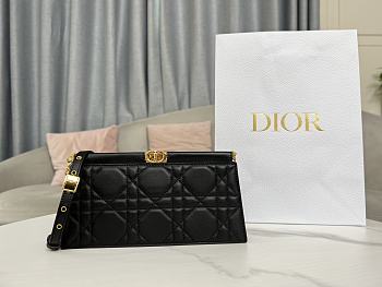 Dior Caro Colle Noire Clutch With Chain Black 27.5 x 14 x 4.5 cm