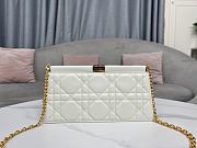 Dior Caro Colle Noire Clutch With Chain White 27.5 x 14 x 4.5 cm - 3