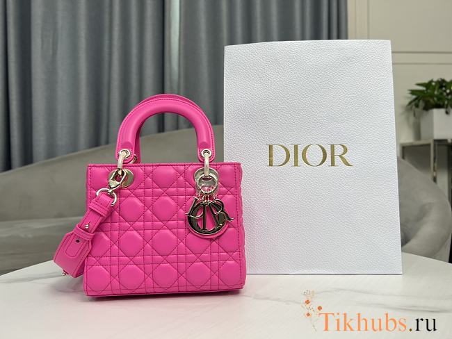 Dior Small Lady Pink Neon 20 x 17 x 8 cm - 1