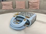 Dior Micro Lady Bag Blue 12x10.2x5cm - 3