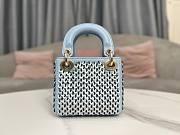 Dior Micro Lady Bag Blue 12x10.2x5cm - 4