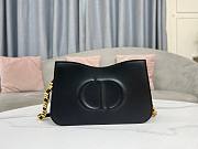 Dior CD Signature Hobo Mini Bag Black Calfskin 23.5 x 14.5 x 6 cm - 1