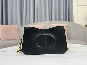 Dior CD Signature Hobo Mini Bag Black Calfskin 23.5 x 14.5 x 6 cm