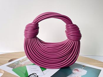 Bottega Veneta Double Knot Handbag Purple 22x15.5x6.5cm