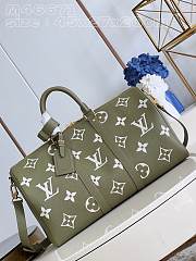 Louis Vuitton LV Keepall Bandoulière 45 Kaki Fango / Cream 45 x 27 x 20 cm - 1