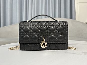 Dior Miss Dior Top Handle Bag Black Cannage Lambskin 24 x 14 x 7.5 cm