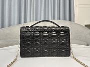 Dior Miss Dior Top Handle Bag Black Cannage Lambskin 24 x 14 x 7.5 cm - 5