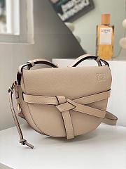 Loewe Gate Mini Leather Shoulder Bag Beige 20x19x12cm - 6