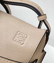 Loewe Gate Mini Leather Shoulder Bag Beige 20x19x12cm - 5