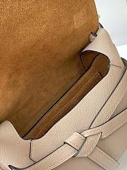 Loewe Gate Mini Leather Shoulder Bag Beige 20x19x12cm - 4