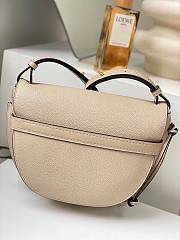 Loewe Gate Mini Leather Shoulder Bag Beige 20x19x12cm - 3