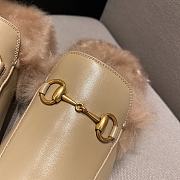 Gucci Women's Princetown Horsebit Beige Shearling - 4