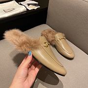 Gucci Women's Princetown Horsebit Beige Shearling - 2