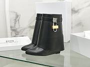 Givenchy Women's Shark Lock Ankle Black Boots - 1