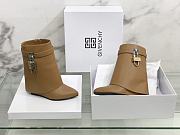 Givenchy Women's Shark Lock Ankle Tan Boots - 3