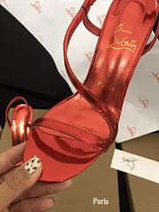 Christian Louboutin Women's Red Rosalie 100 Patent Sandal - 3