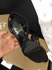 Christian Louboutin Black Rosalie Strass 100 heel Sandals - 2