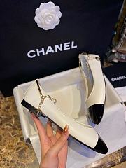 Chanel Leather White Ballet Flats - 2