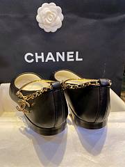 Chanel Leather Black Ballet Flats - 2