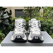Balenciaga Runner Patchwork Sneakers Grey/White - 4