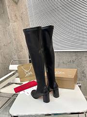 Christian Louboutin Black Leather High Boots - 2