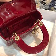 Dior Mini Lady Bag Wine Red 17cm - 6