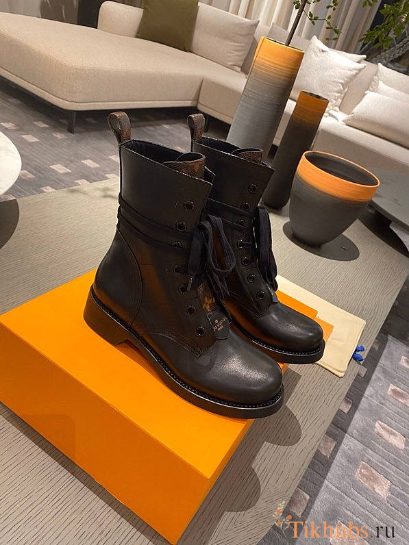 Louis Vuitton LV Black Monogram Boots - 1