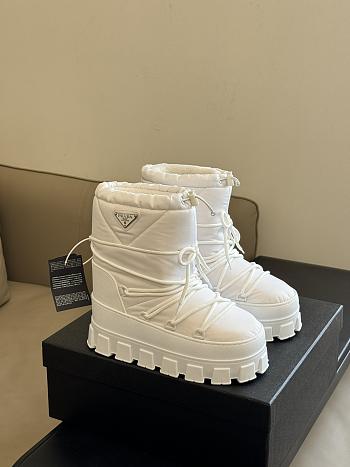 Prada Nylon Gabardine Après Ski Booties White