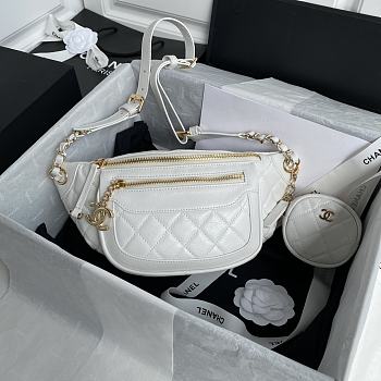 Chanel Pocket White Waist Bag 34x15x6cm