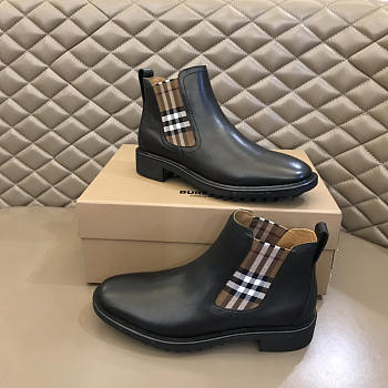 Burberry New Allostock Leather Ankle Boots Black