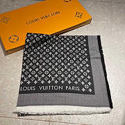 Louis Vuitton LV Monogram Scarf Black 120x120cm - 4