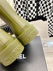 Chanel Rain Khaki Green Boots - 3