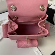 Chanel Small Backpack Caviar Pink Gold 19.5x18x10cm - 3