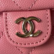 Chanel Small Backpack Caviar Pink Gold 19.5x18x10cm - 5