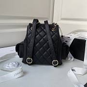Chanel Small Backpack Caviar Black Gold 19.5x18x10cm - 6