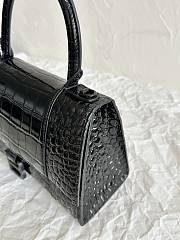 Balenciaga Hourglass Black Crocodile Black Hardware 23cm - 4