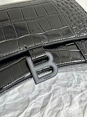 Balenciaga Hourglass Black Crocodile Black Hardware 23cm - 5