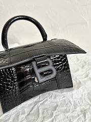 Balenciaga Hourglass Crocodile Black Black Hardware 19cm - 5