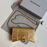 Balenciaga Mini Gold Crocodile Shoulder Bag 19.3x11.9x4.8cm - 1